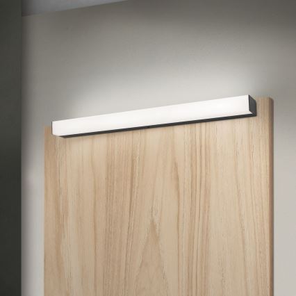 LED vonios veidrodžio apšvietimas HORIZON LED/12W/230V 3000/4000K 60 cm IP44 juoda
