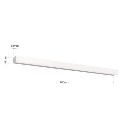 LED vonios veidrodžio apšvietimas HORIZON LED/18W/230V 3000/4000K 90 cm IP44 sidabras