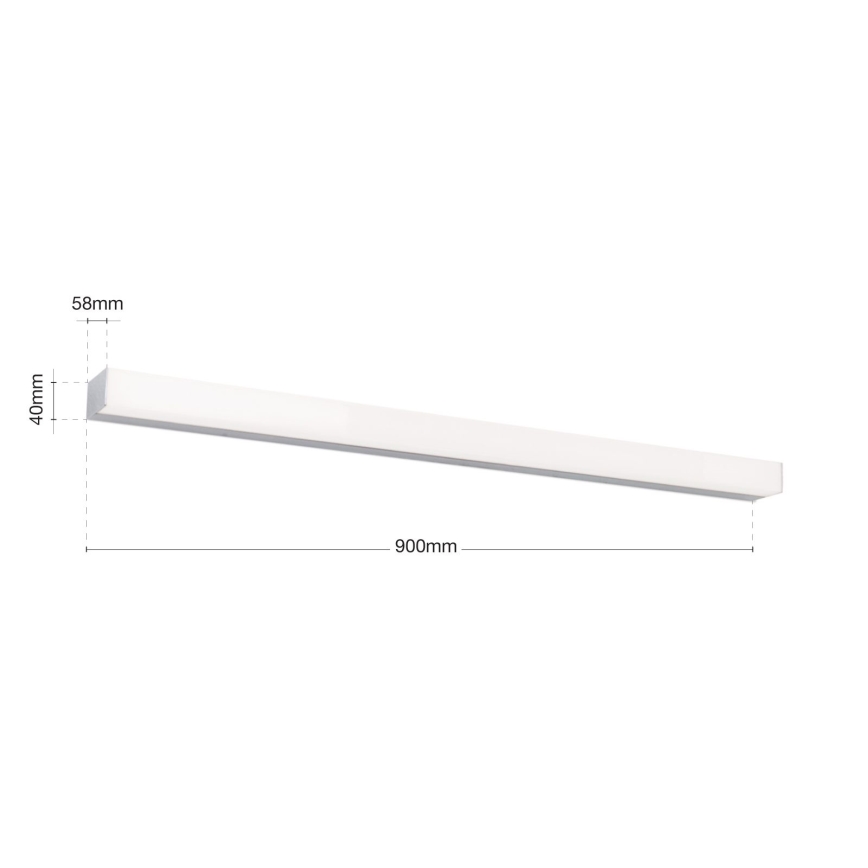 LED vonios veidrodžio apšvietimas HORIZON LED/18W/230V 3000/4000K 90 cm IP44 sidabras