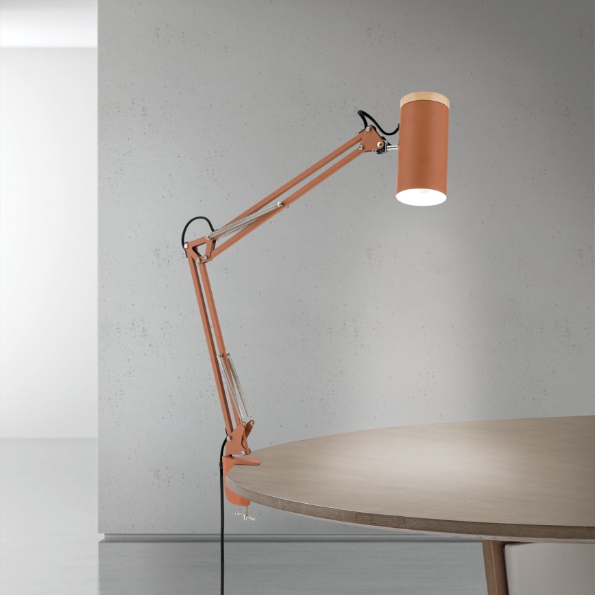 Stalinis šviestuvas su spaustuku GILI 1xE27/40W/230V plytų spalvos