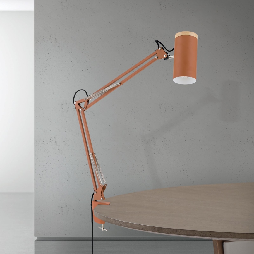 Stalinis šviestuvas su spaustuku GILI 1xE27/40W/230V plytų spalvos