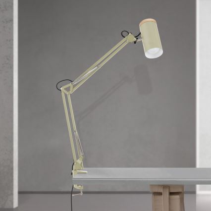 Stalinė lempa su segtuku GILI 1xE27/40W/230V žalia