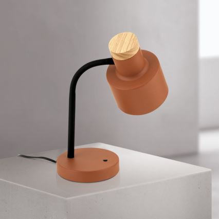 Stalinė lempa GILI 1xE27/40W/230V plytų spalvos