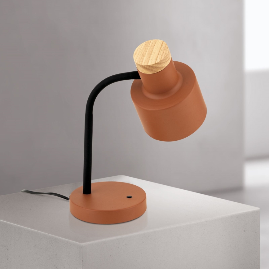 Stalinė lempa GILI 1xE27/40W/230V plytų spalvos