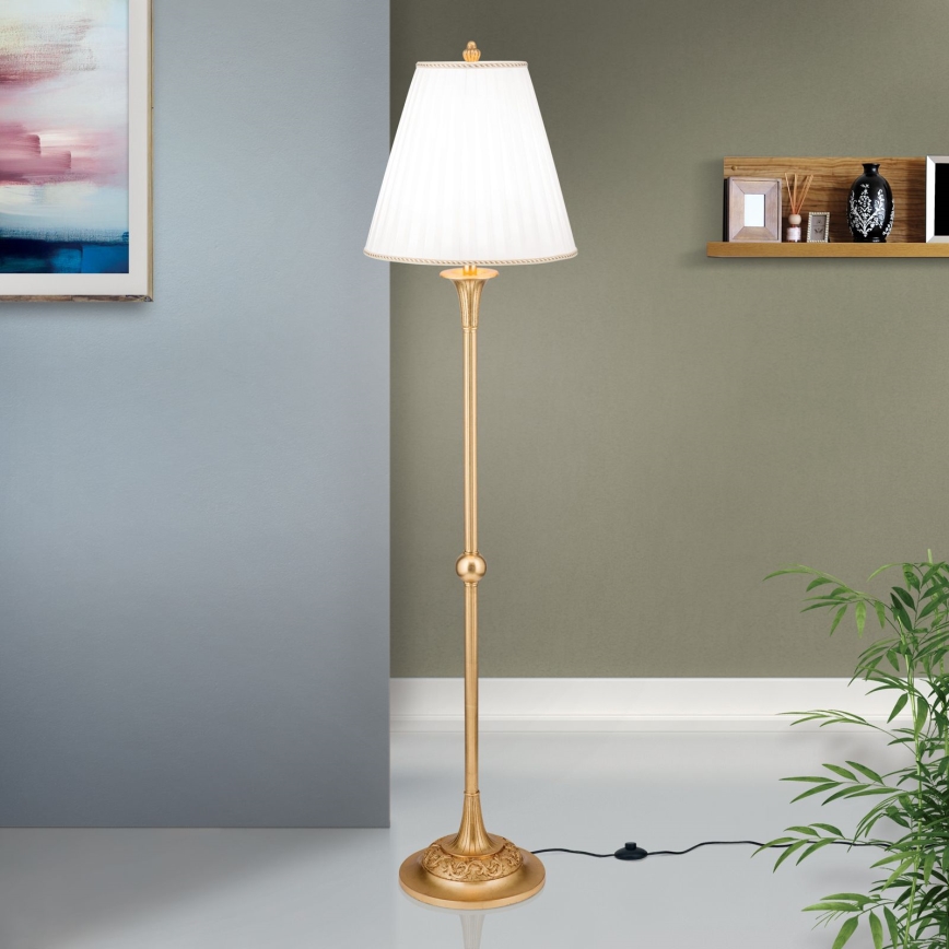 Toršeras FONSA 1xE27/60W/230V balta/auksas