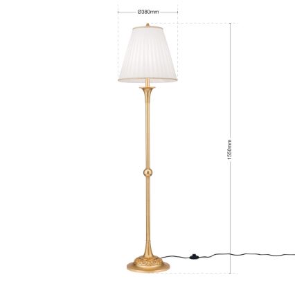 Toršeras FONSA 1xE27/60W/230V balta/auksas