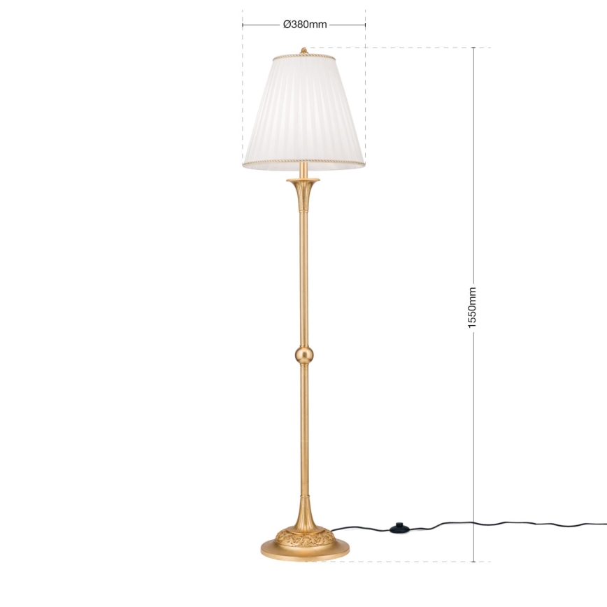 Toršeras FONSA 1xE27/60W/230V balta/auksas