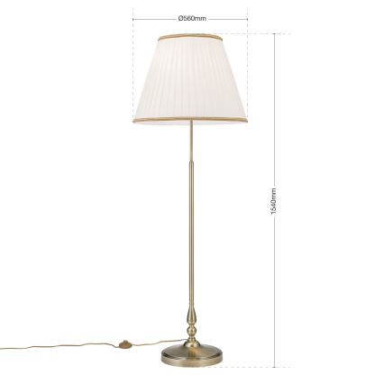 Toršeras TONIA 2xE27/60W/230V 154 cm balta/bronza