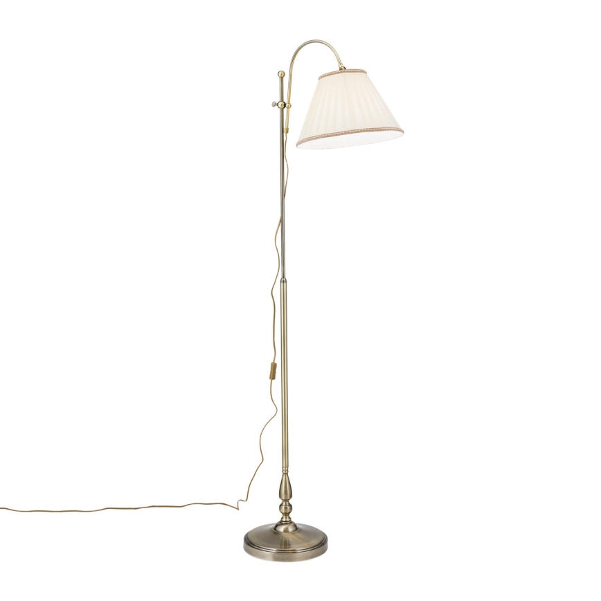 Toršeras TONIA 1xE27/60W/230V 183 cm balta/bronza