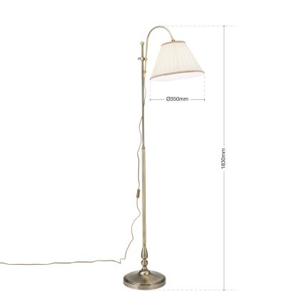 Toršeras TONIA 1xE27/60W/230V 183 cm balta/bronza