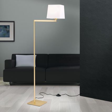 Toršeras CARLTON 1xE27/40W/230V balta/auksas