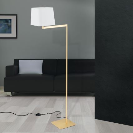Toršeras CARLTON 1xE27/40W/230V balta/auksas