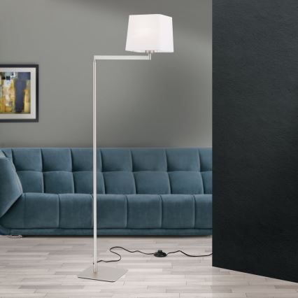 Toršeras CARLTON 1xE27/40W/230V balta/matinis chromas