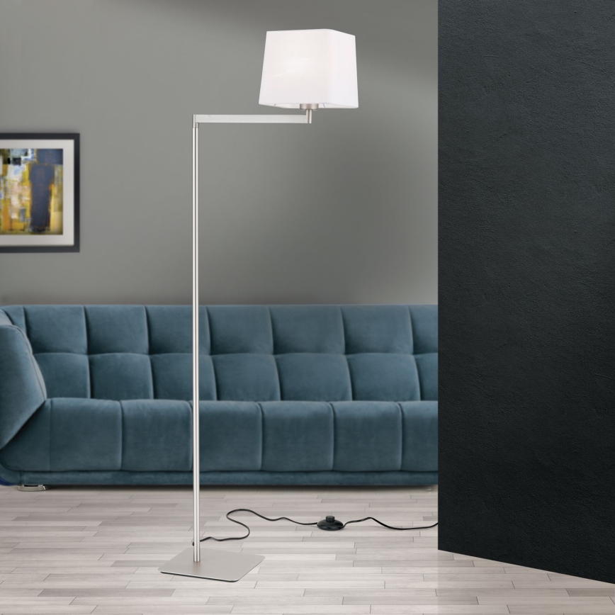 Toršeras CARLTON 1xE27/40W/230V balta/matinis chromas
