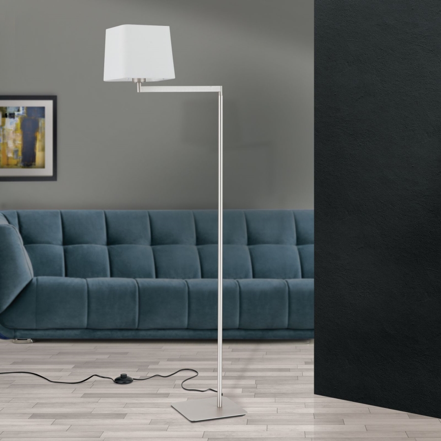 Toršeras CARLTON 1xE27/40W/230V balta/matinis chromas