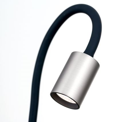 LED Lankstus Stalinis šviestuvas su segtuku KURT LED/5W/230V sidabras
