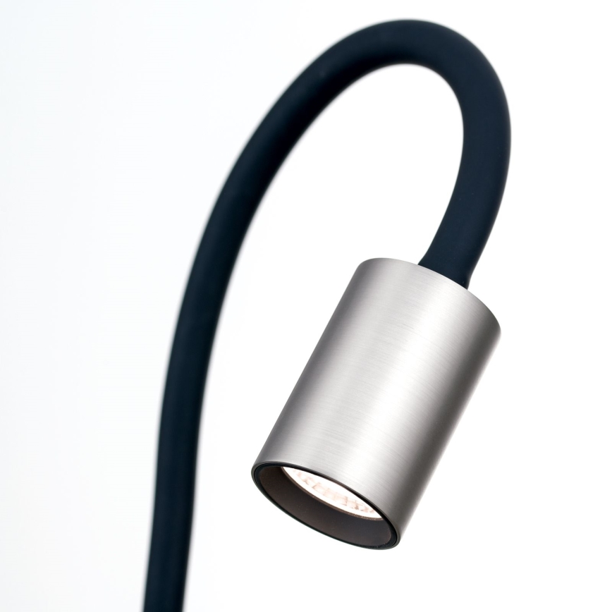 LED Lankstus Stalinis šviestuvas su segtuku KURT LED/5W/230V sidabras