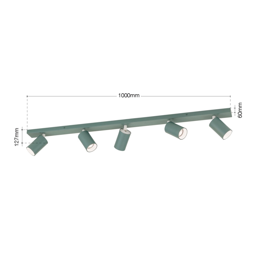 Taškinis šviestuvas PENN 5xGU10/13W/230V pilkas