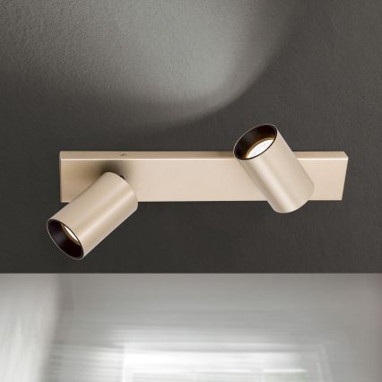 Taškinis šviestuvas SEAN 2xGU10/13W/230V auksinis