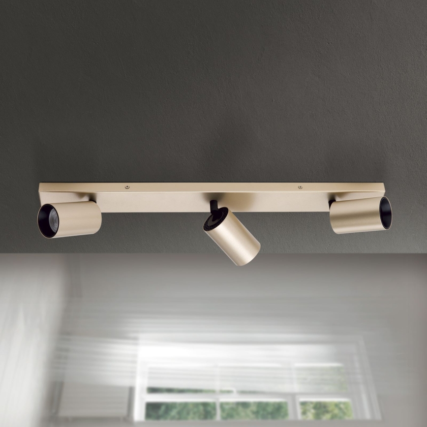 taškinis šviestuvas SEAN 3xGU10/13W/230V auksinis