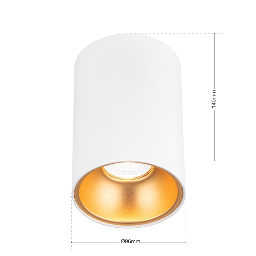 Taškinis šviestuvas STARLIGHT 1xGU10/50W/230V balta/auksinė