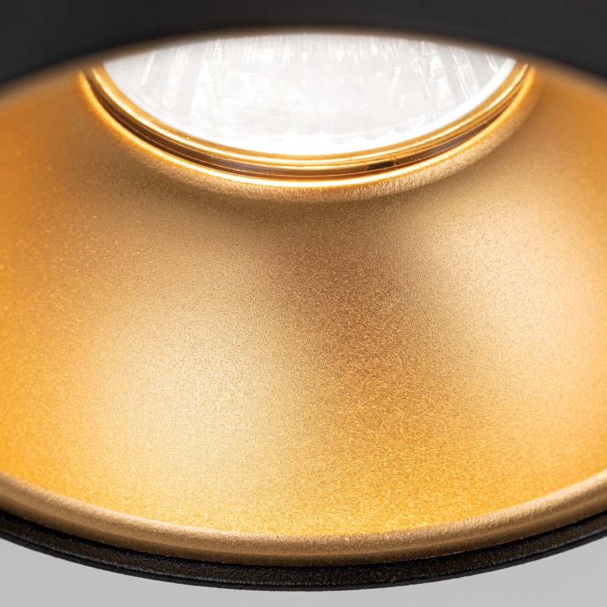 Taškinis šviestuvas STARLIGHT 1xGU10/50W/230V juoda/auksinė