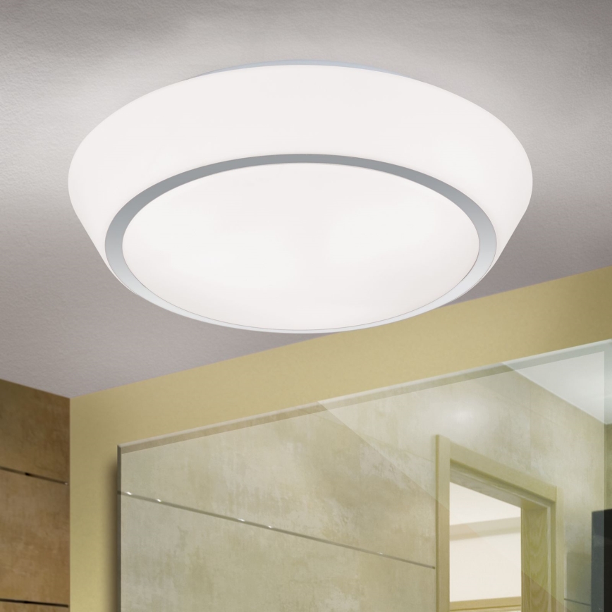 Vonios kambario lubinis šviestuvas TENA 3xE27/60W/230V skersmuo 38 cm IP44 baltas