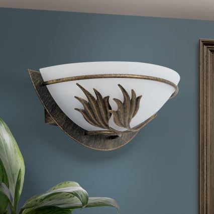 Sieninis šviestuvas FLEUR 1xE14/60W/230V bronza