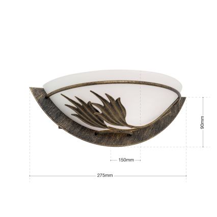 Sieninis šviestuvas FLEUR 1xE14/60W/230V bronza
