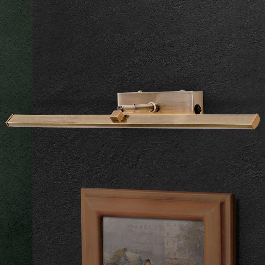 LED paveiklo šviestuvas PUBLIO LED/10W/230V 50 cm auksas/patina