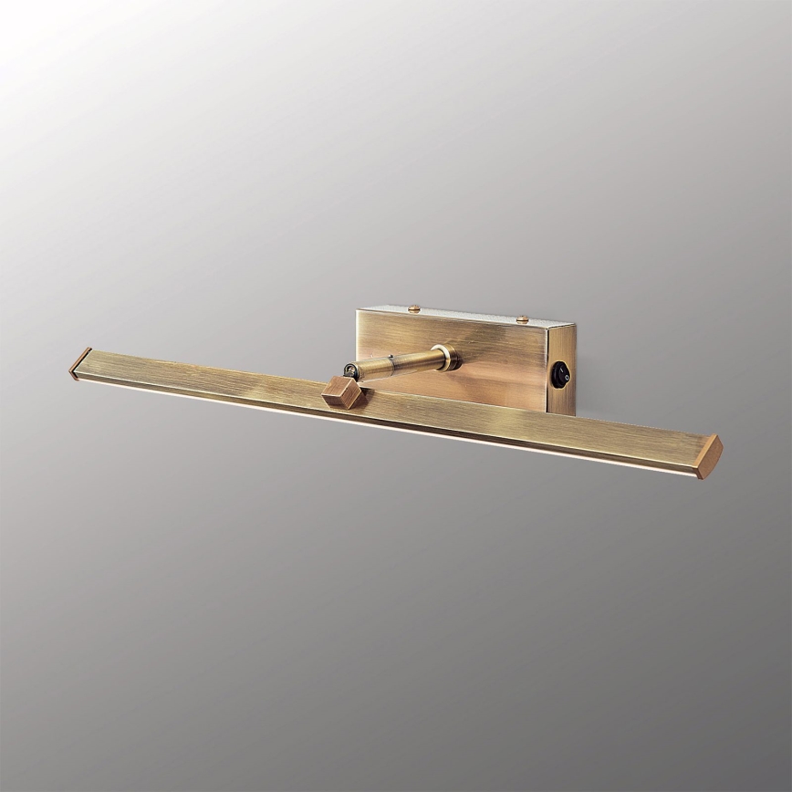LED paveiklo šviestuvas PUBLIO LED/10W/230V 50 cm auksas/patina