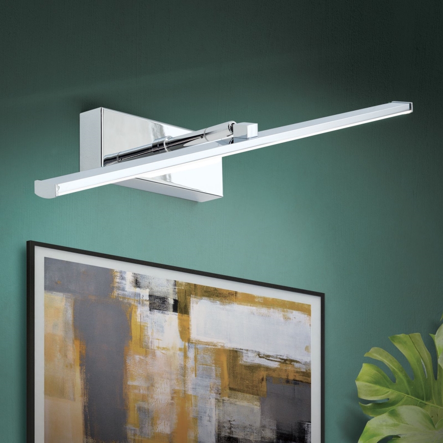 LED paveiklo šviestuvas PUBLIO LED/10W/230V 50 cm blizgus chromas