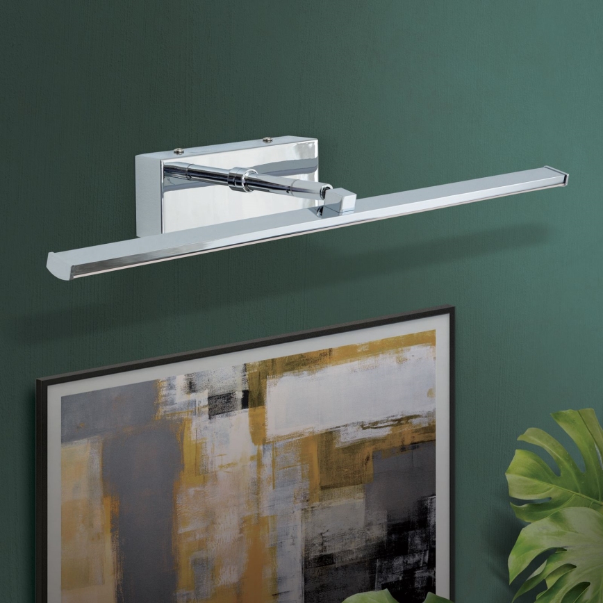 LED paveiklo šviestuvas PUBLIO LED/10W/230V 50 cm blizgus chromas
