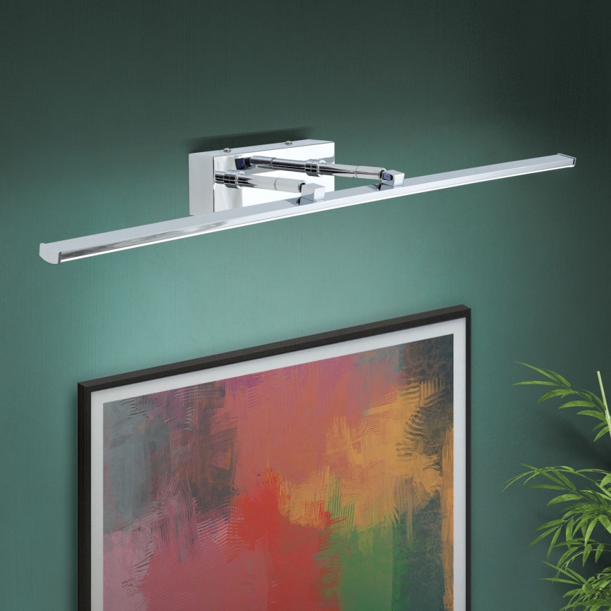 LED paveiklo šviestuvas PUBLIO LED/15W/230V 75 cm blizgus chromas