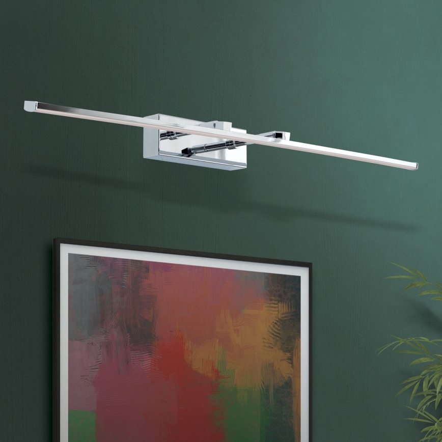 LED paveiklo šviestuvas PUBLIO LED/15W/230V 75 cm blizgus chromas