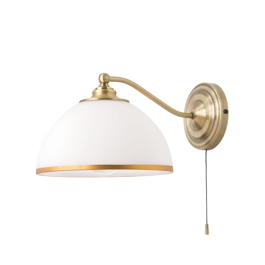 Sieninis šviestuvas OLD LAMP 1xE27/40W/230V balta/žalvaris