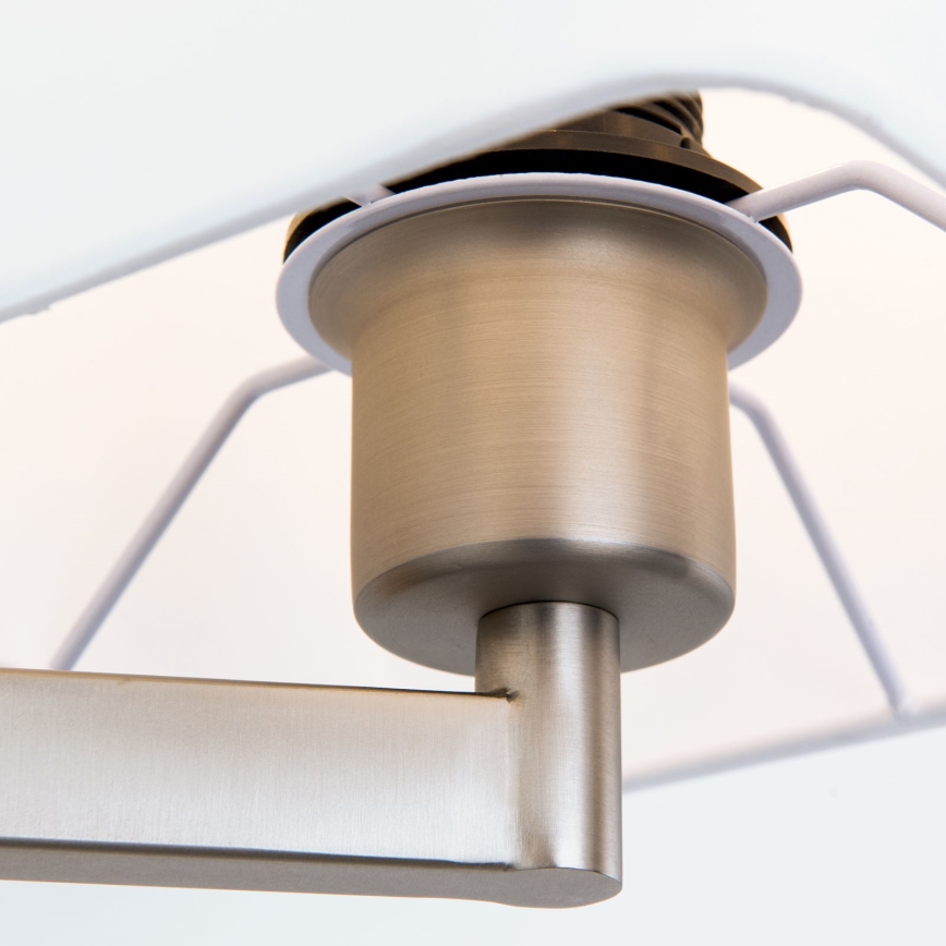 LED sieninis šviestuvas CARLTON 1xE27/40W/230V + LED/3W balta/matinis chromas