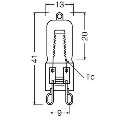 Orkaitės lemputė HALOPIN G9/25W/230V 2700K - Osram