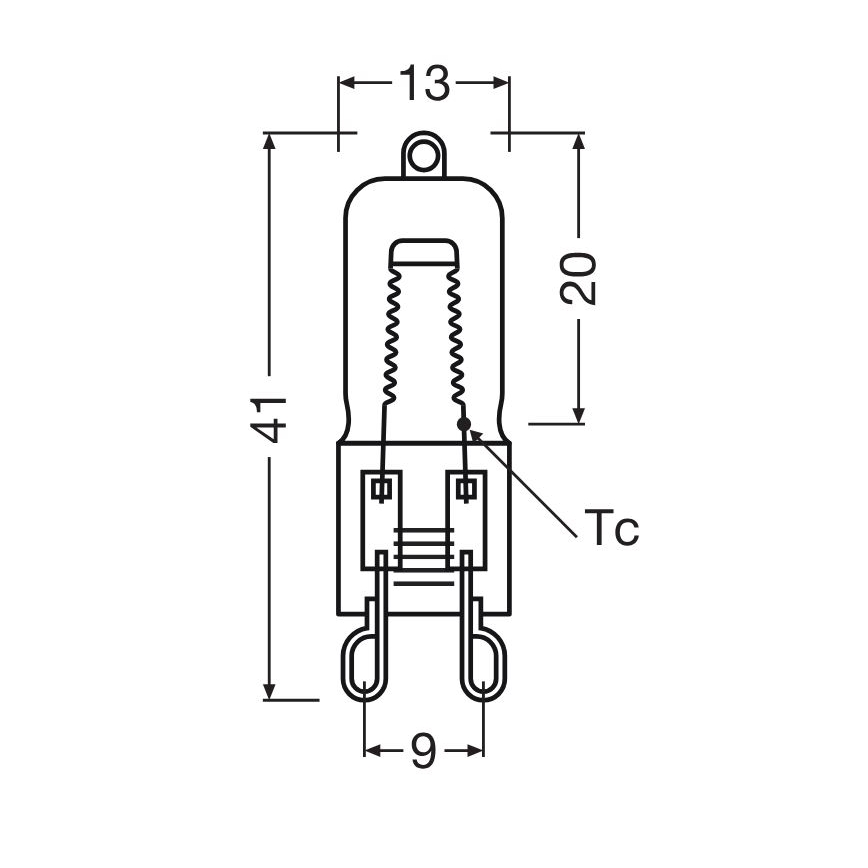 Orkaitės lemputė HALOPIN G9/25W/230V 2700K - Osram