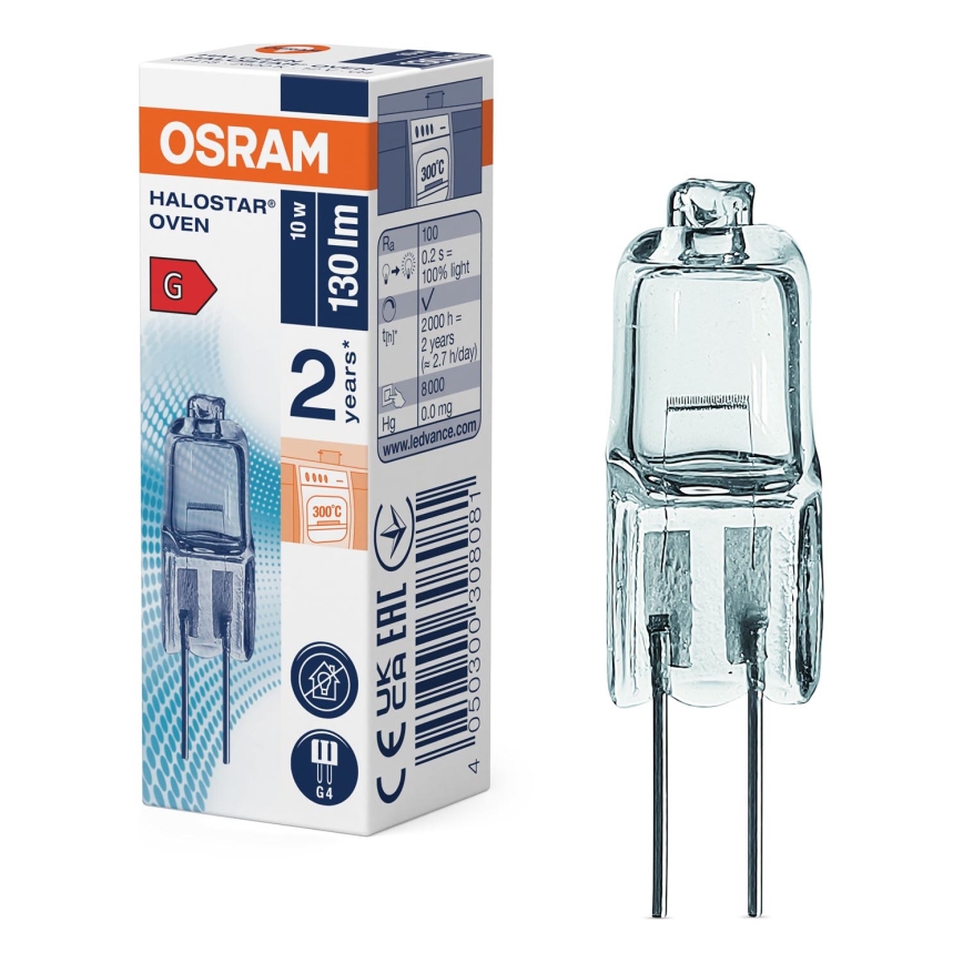Orkaitės lemputė HALOSTAR G4/10W/12V 2700K - Osram