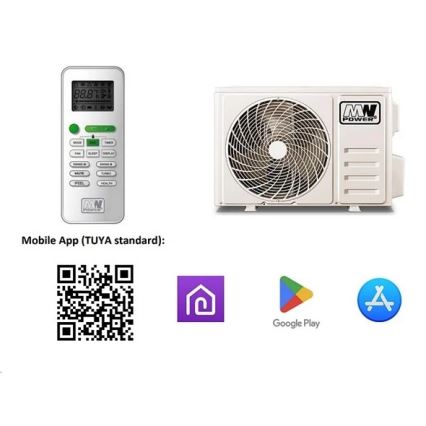 Oro kondicionierius 18K V1 5,2 kW Wi-Fi Tuya baltas + nuotolinis valdymas