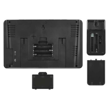 Orų stotis su LCD ekranu GoSmart 230V/3xAAA + 2×AAA Wi-Fi Tuya juoda