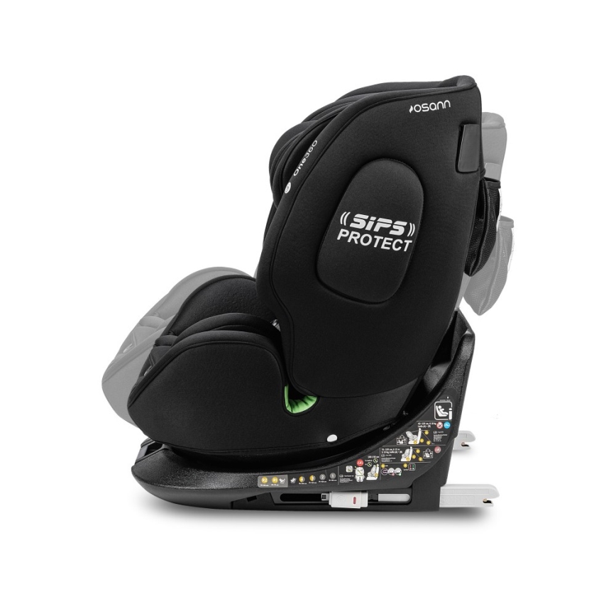 OSANN - Automobilinė kėdutė ONE 360 i-Size 40-150 cm visiškai juoda