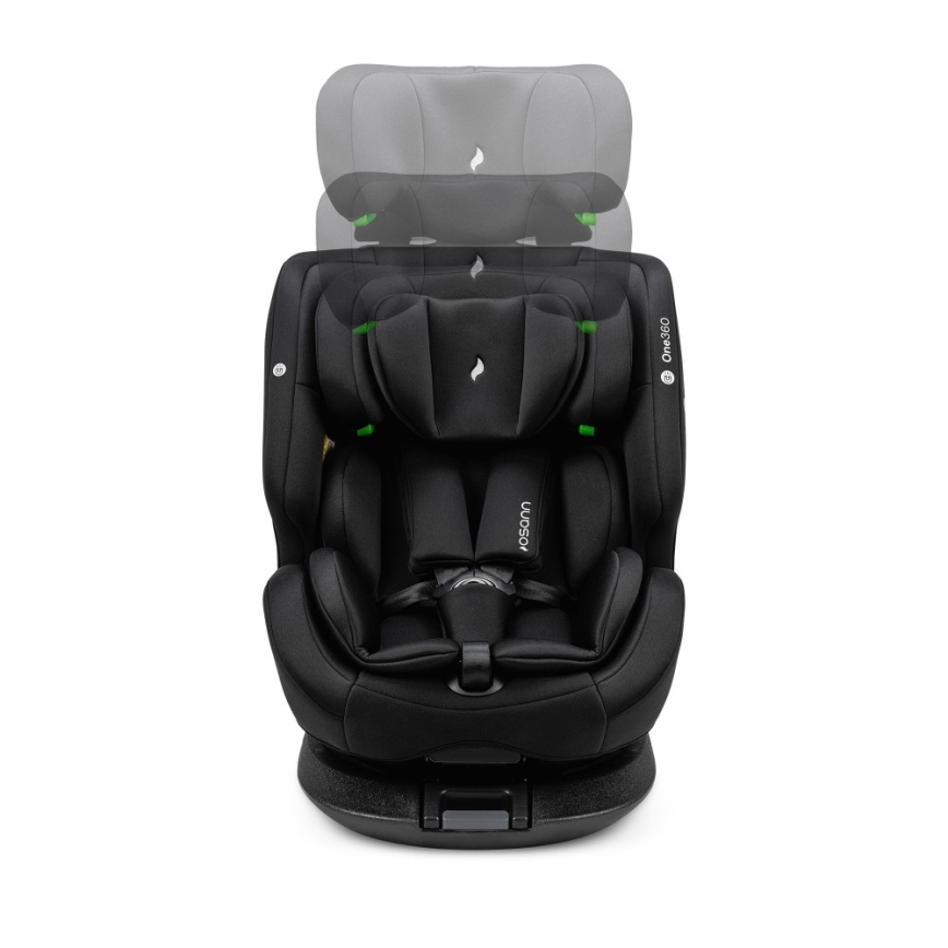 OSANN - Automobilinė kėdutė ONE 360 i-Size 40-150 cm visiškai juoda