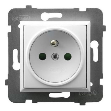 Ospel - ARIA 230V namų rozetė be rėmelio balta
