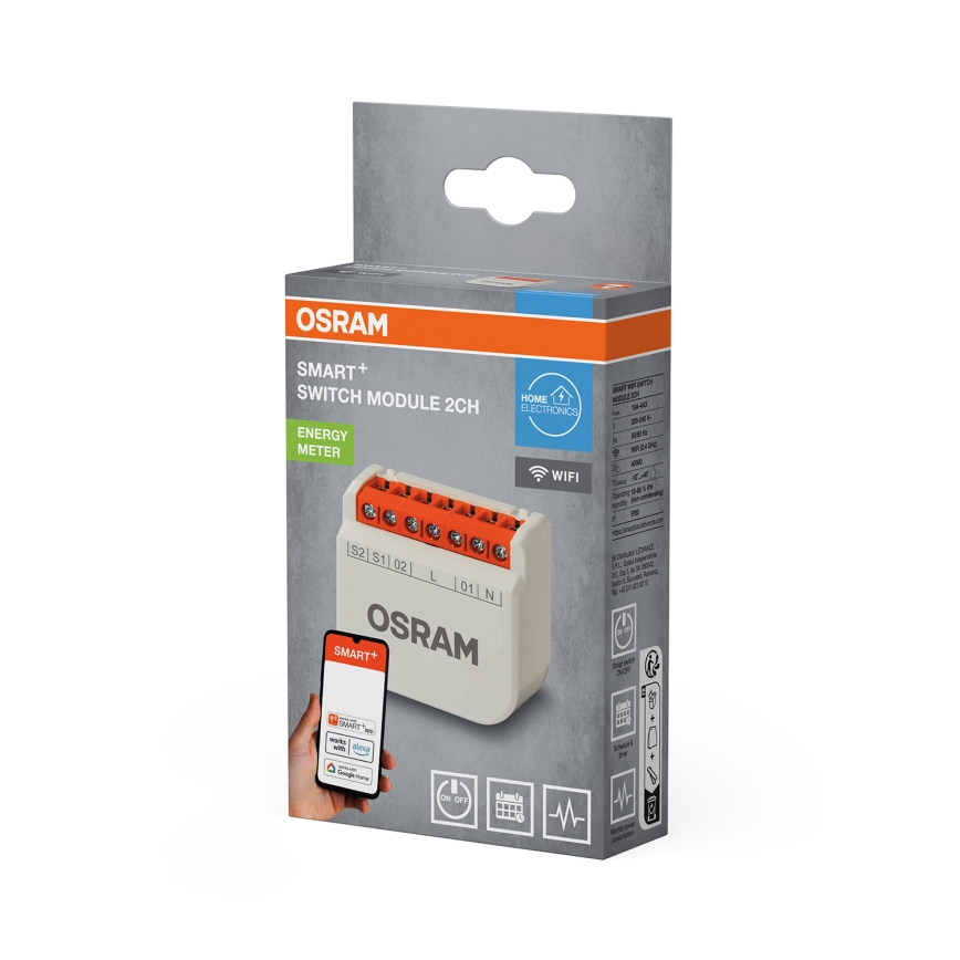 Osram - 2 mygtukų SMART+ 230 V Wi-Fi jungiklio modulis