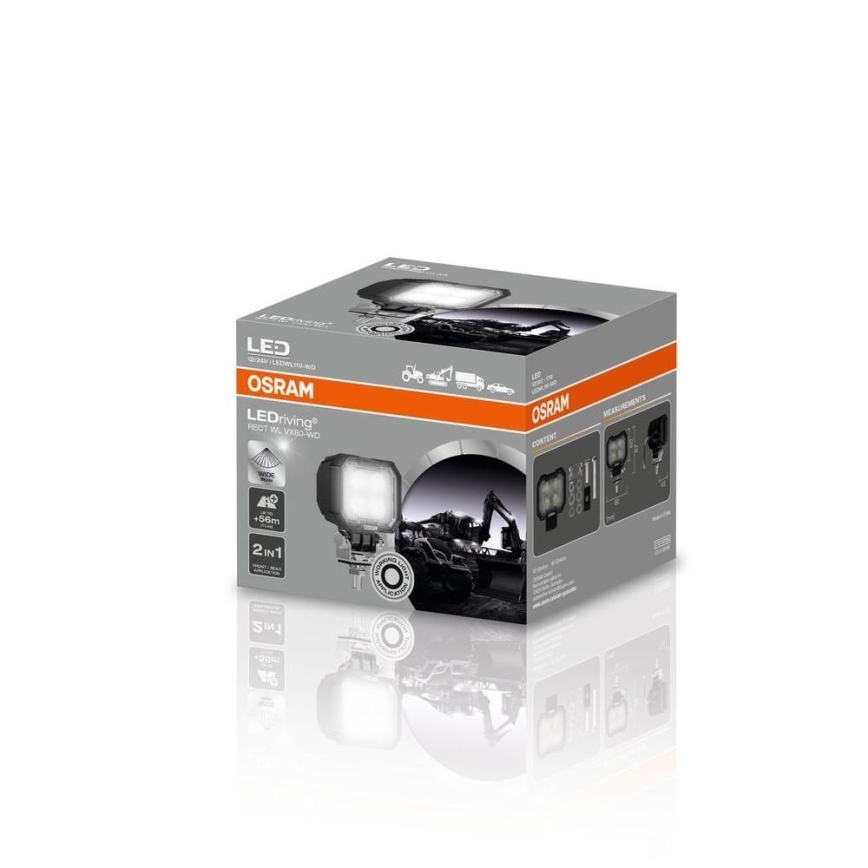 Osram - LED prožektorius automobiliui RECT WL VX80-WD LED/17W/12/24V IP69 6000K