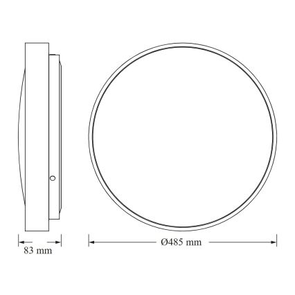 Osram - CEILING LUXO LED lubinis šviestuvas, LED/36W/230V, skersm. 49 cm, balta