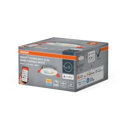 Osram - LED Dimeriuojamas įleidžiamasis šviestuvas SMART+ DOWNLIGHT LED/4,5W/230V 3000-6500K Wi-Fi
