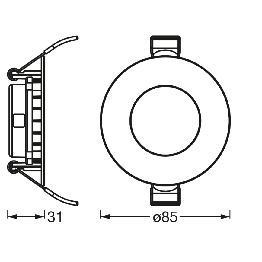 Osram - LED Dimeriuojamas įleidžiamasis šviestuvas SMART+ DOWNLIGHT LED/4,5W/230V 3000-6500K Wi-Fi